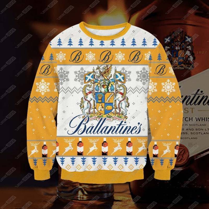 Ballantine’s 3D Print Ugly Christmas Sweatshirt