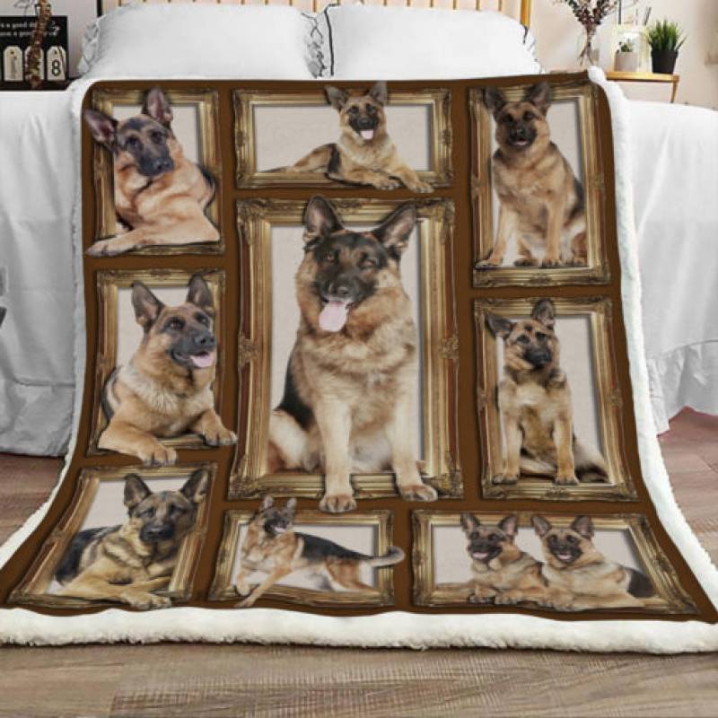 German Shepherd Dog Sherpa Blanket JR1001 67O31