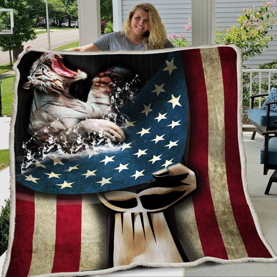 3D Huge US Tiger Blanket