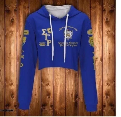 Sigma Gamma Rho Soror Inc 1922 Ee-Yip! Crop Top Hoodie