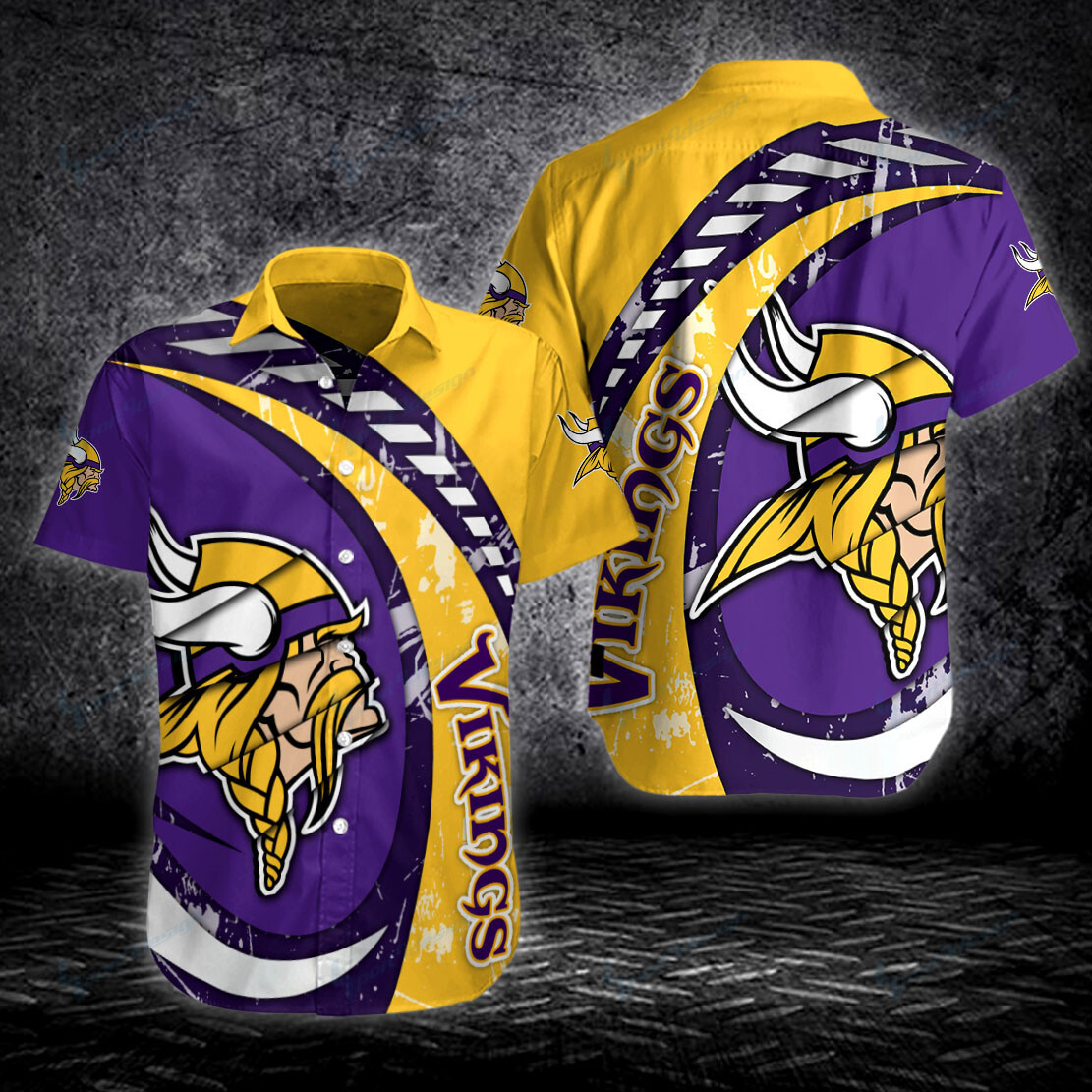 Minnesota Vikings Button Shirt Bg596