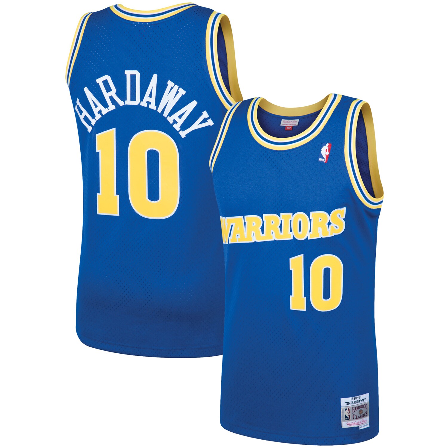 Men's Mitchell & Ness Tim Hardaway Royal Golden State Warriors 1990 Hardwood Classics Swingman Player Jersey