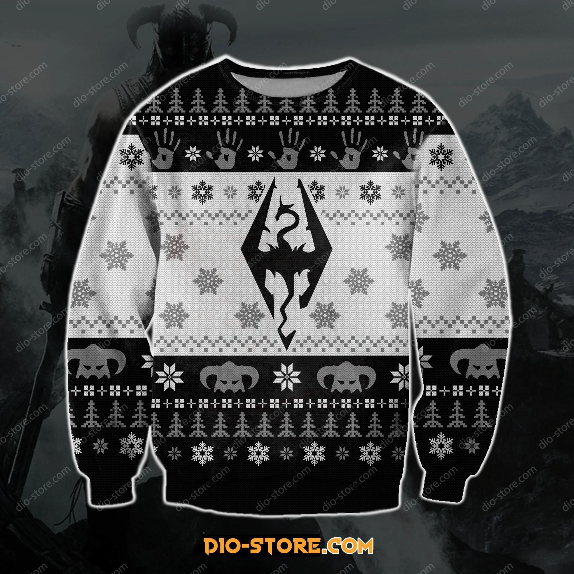 The Elder Scrolls V: Skyrim 3D Print Ugly Christmas Sweater 2021