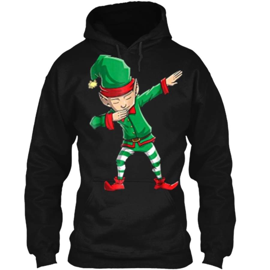 Christmas  for Kids Boys Dabbing Elf Elves Xmas Youth Pullover Hoodie 8 oz