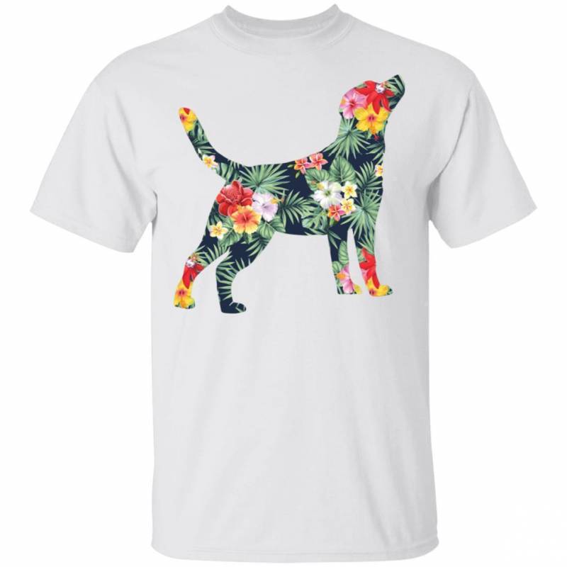 Labrador Retriever Tropical Flower Dog T-Shirt Men Women Gift Idea ...