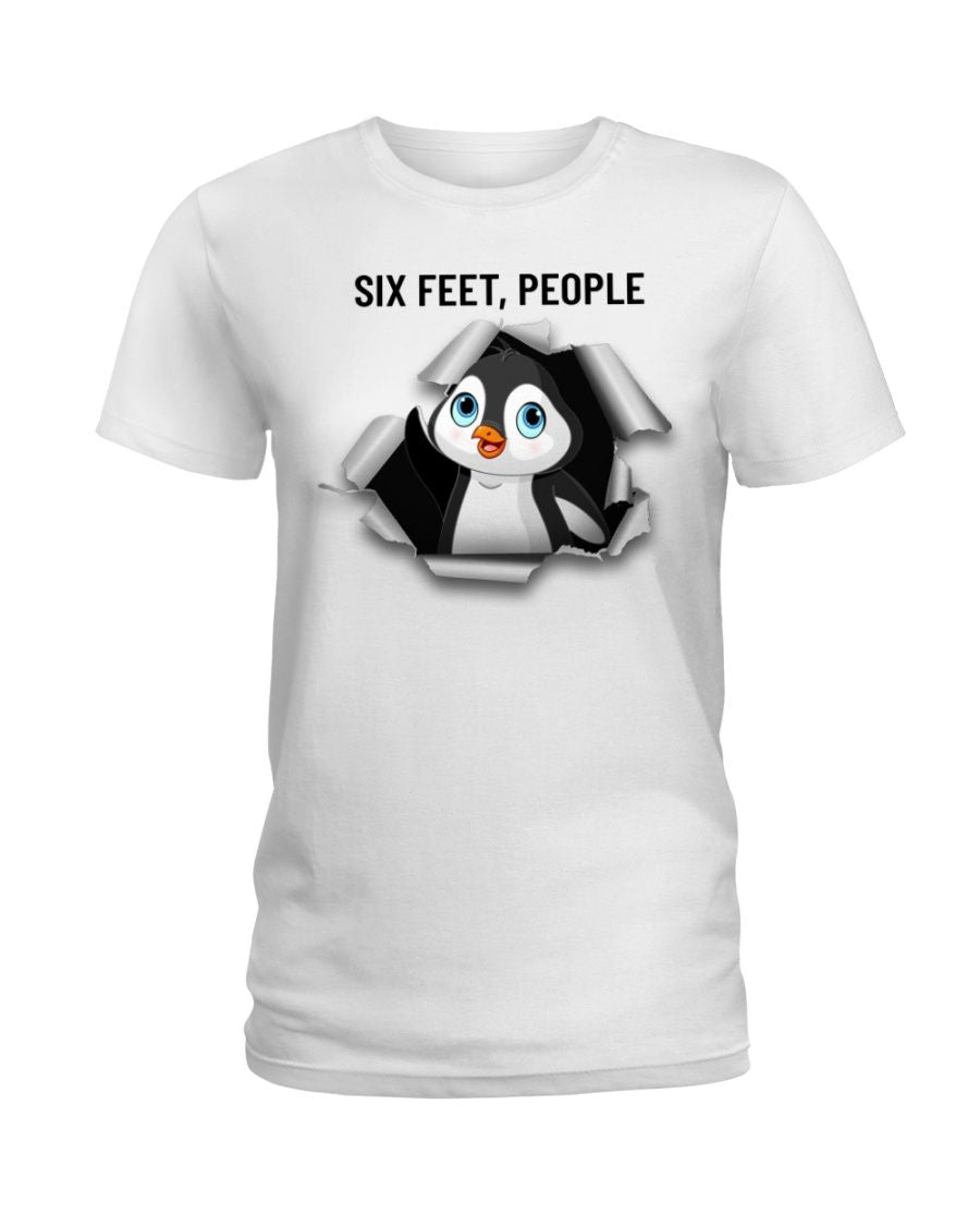 Penguin Six Feet People White T-Shirt