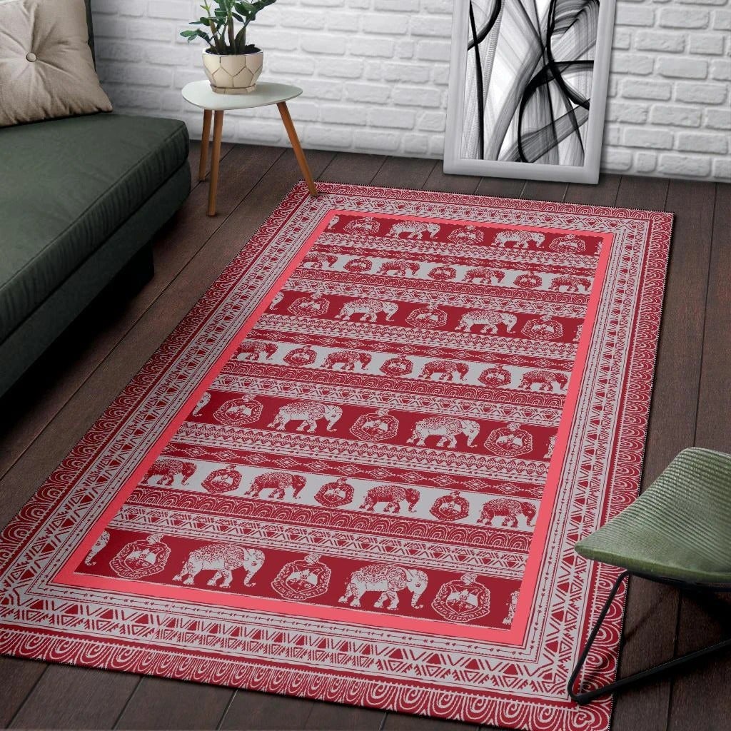 Wonderprint Area Rug Elephant Delta Sigma Theta Lt10