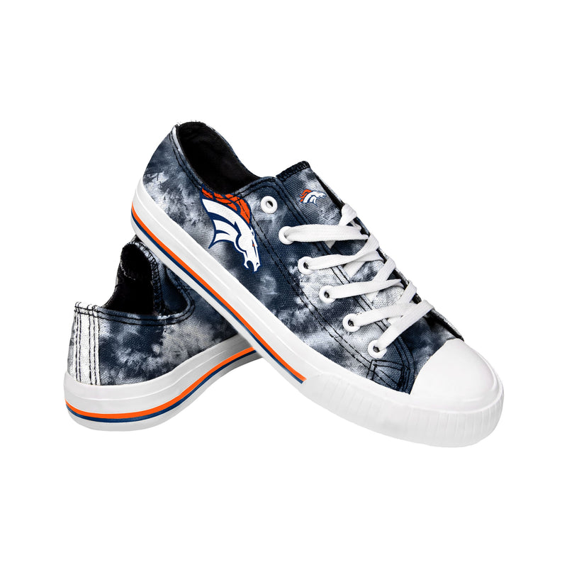 Denver Broncos NFL Womens Low Top Tie-Dye Canvas Shoes