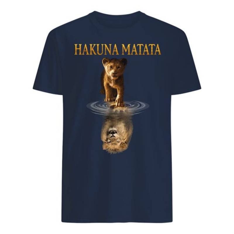 Simba The Lion King Water Mirror Reflection Hakuna Matata T-shirt