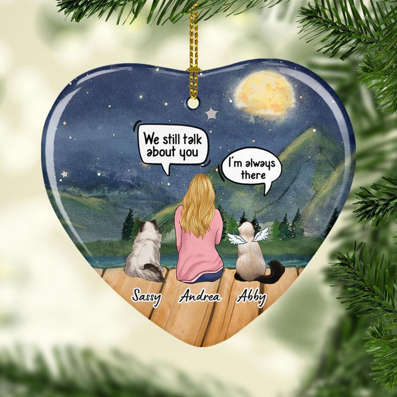 Still Talk About You Conversation, Personalized Heart Ornaments, Cat Memorial Gifts, Custom Gift For Cat Lovers