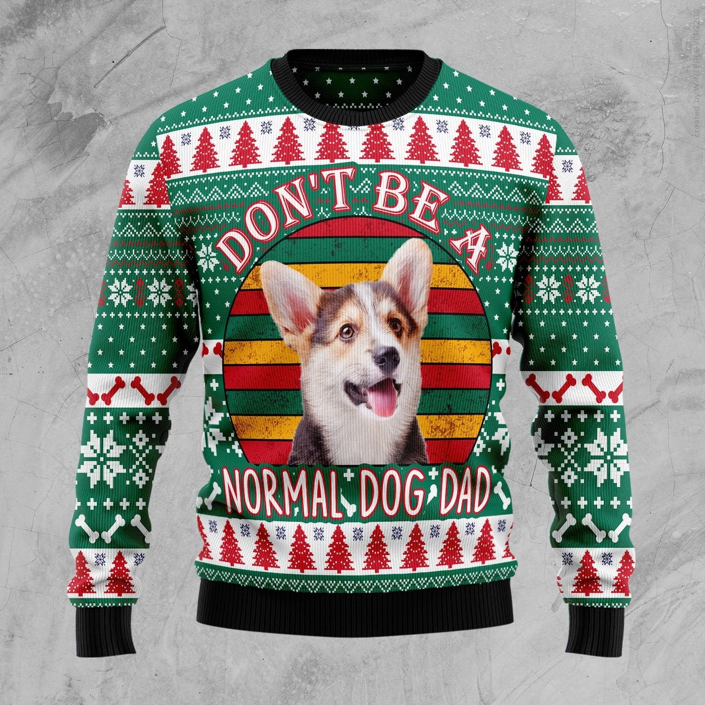 Welsh Corgi Dog Dad Ugly Christmas Sweater | For Men & Women | Adult | Us3918