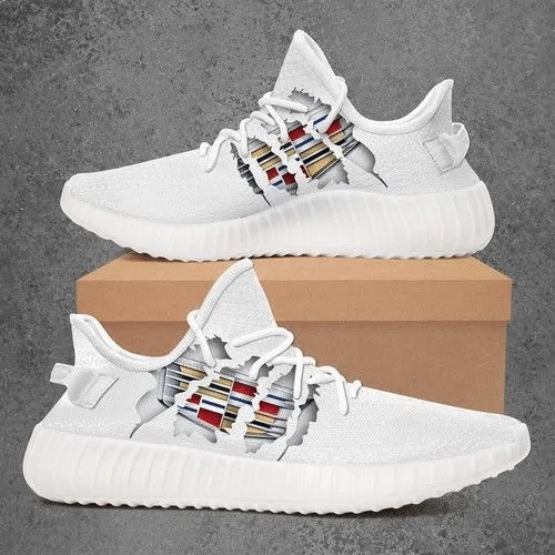 Cadillac Car Yeezy Sneakers Shoes White For Sale