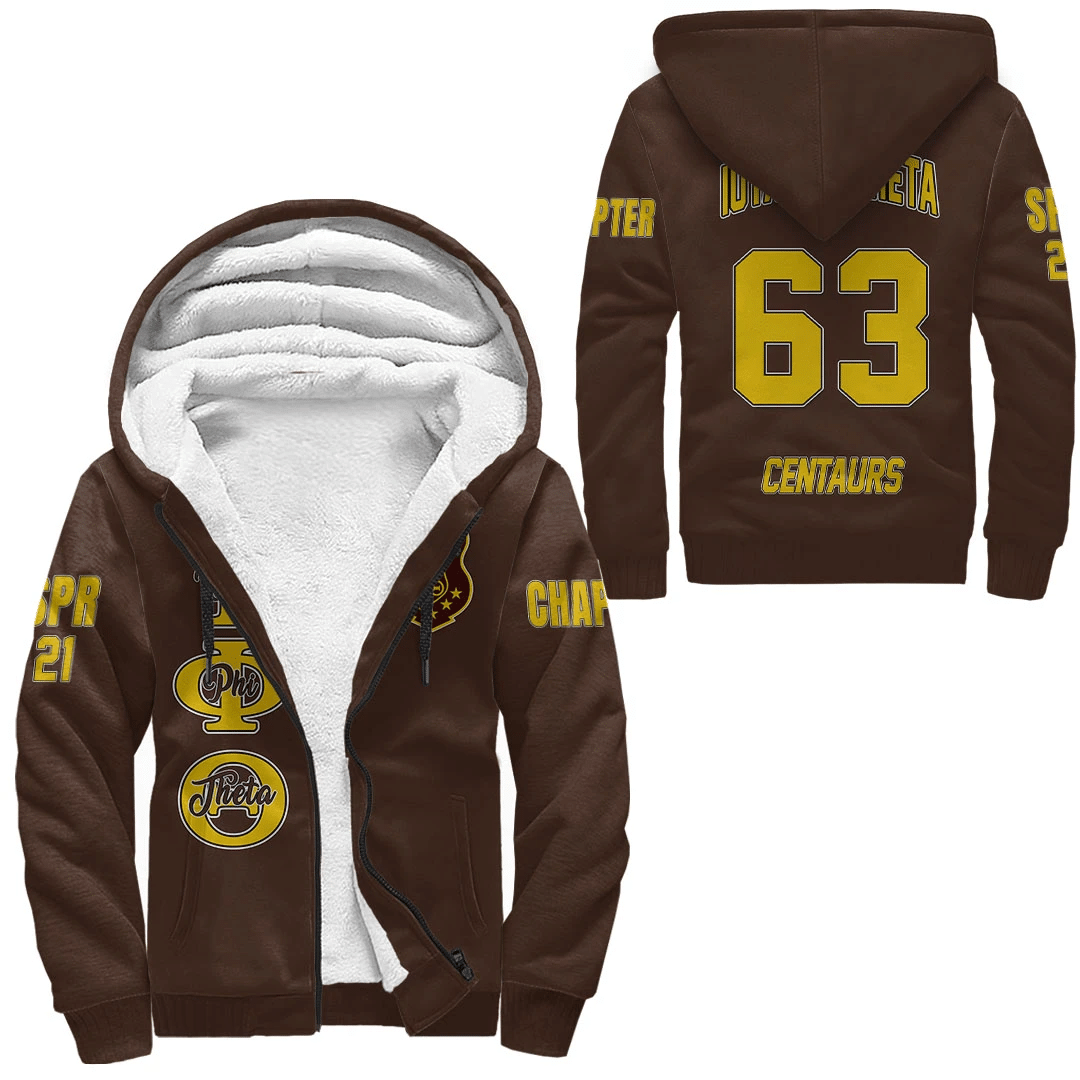 Wonderprint Hoodie Personalized Iota Phi Theta Sherpa Hoodies Lt10