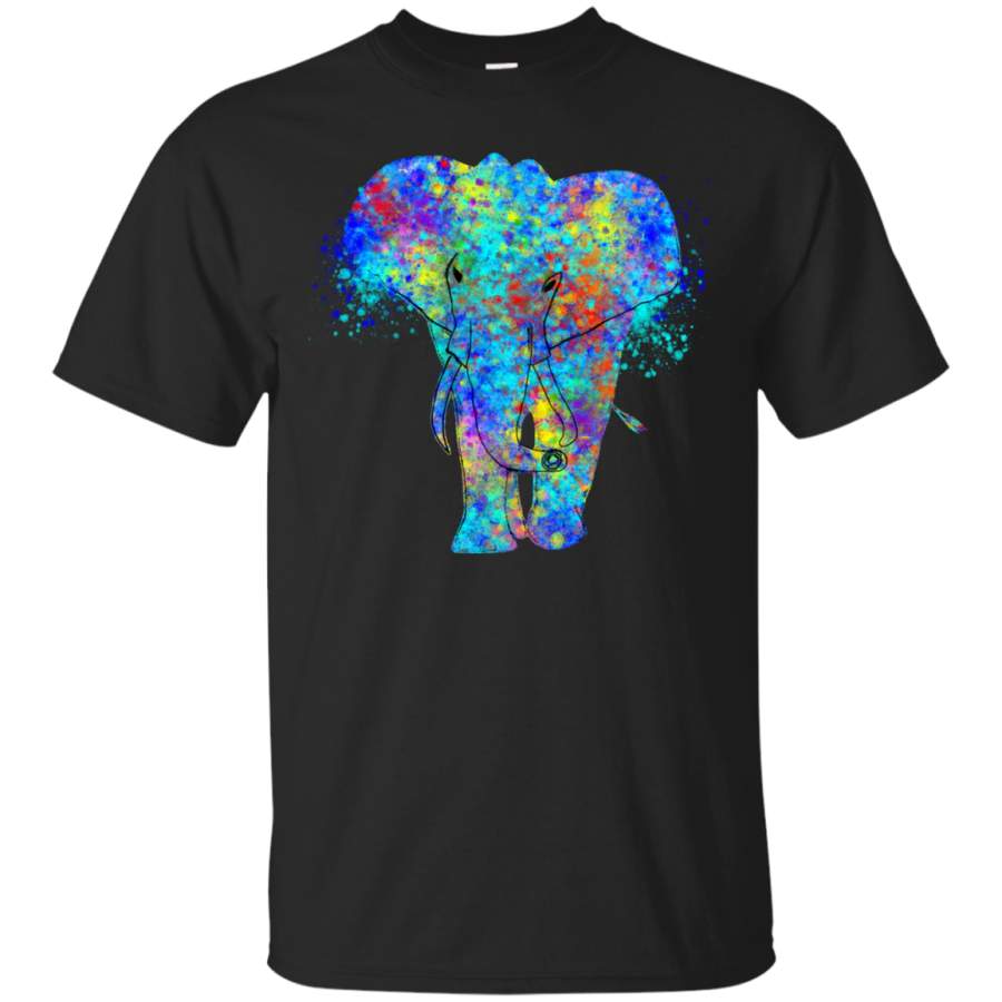 Elephants – Colorful Watercolor Elephant rainbow T Shirt & Hoodie