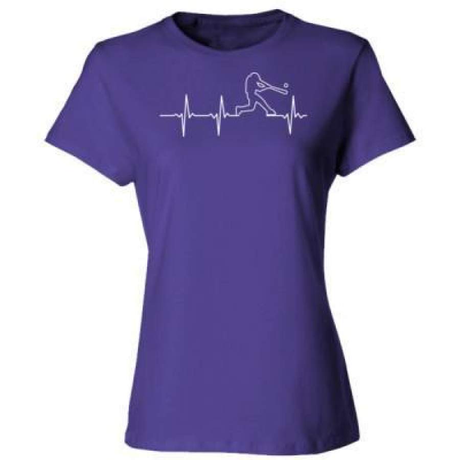 AGR Baseball Heartbeat – Ladies’ Cotton T-Shirt