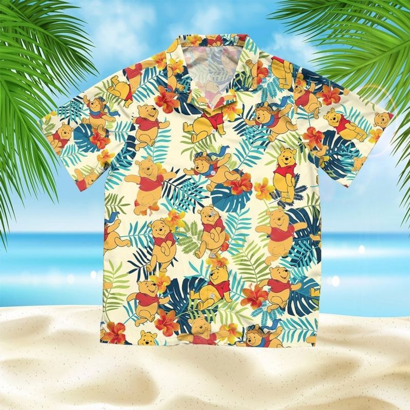 Pooh Cartoon Winnie The For Men And Women Graphic Print Short Sleeve Hawaii Casual Shirt Ha81439