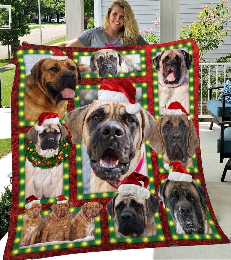 English Mastiff Dogs Quilt Blanket A165