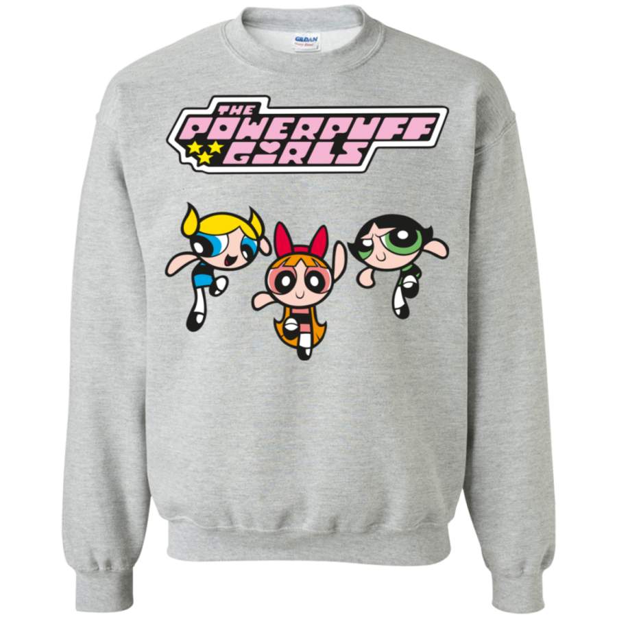 AGR The PowerPuff Girls Happy Girls Crewneck Pullover Sweatshirt