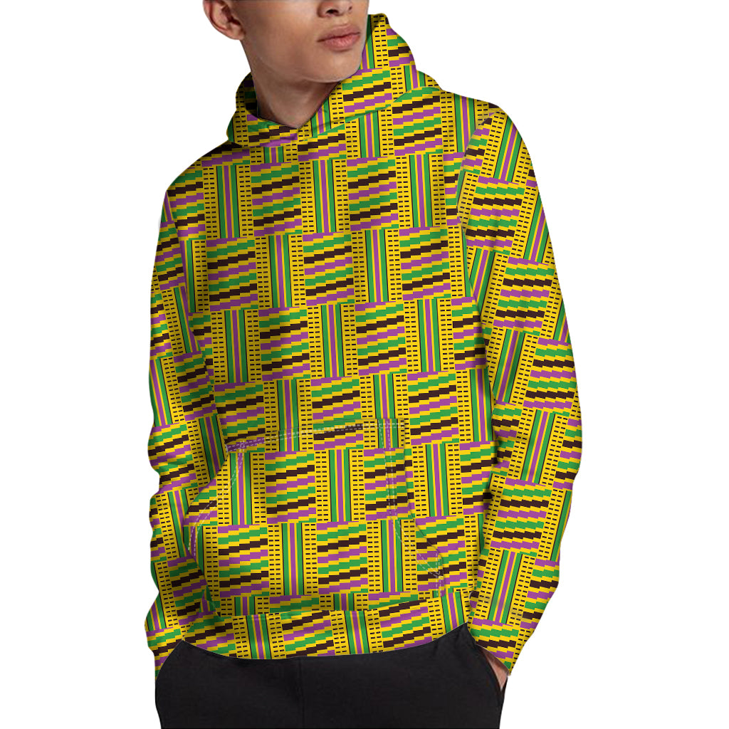 Ghana Kente Pattern Print Pullover Hoodie