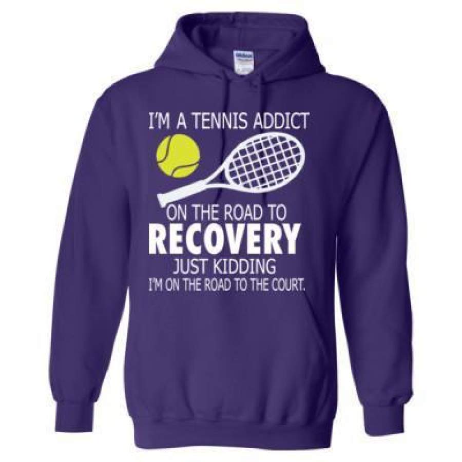 AGR Im A Tennis Addict On The Road To Recovery – Heavy Blend™ Hooded Sweatshirt