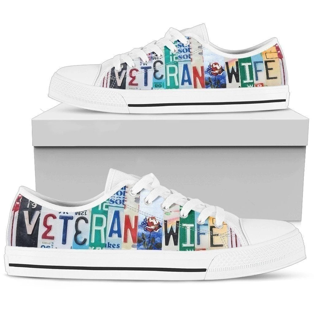 Veteran Wife Women’S Sneakers Style Gift Idea