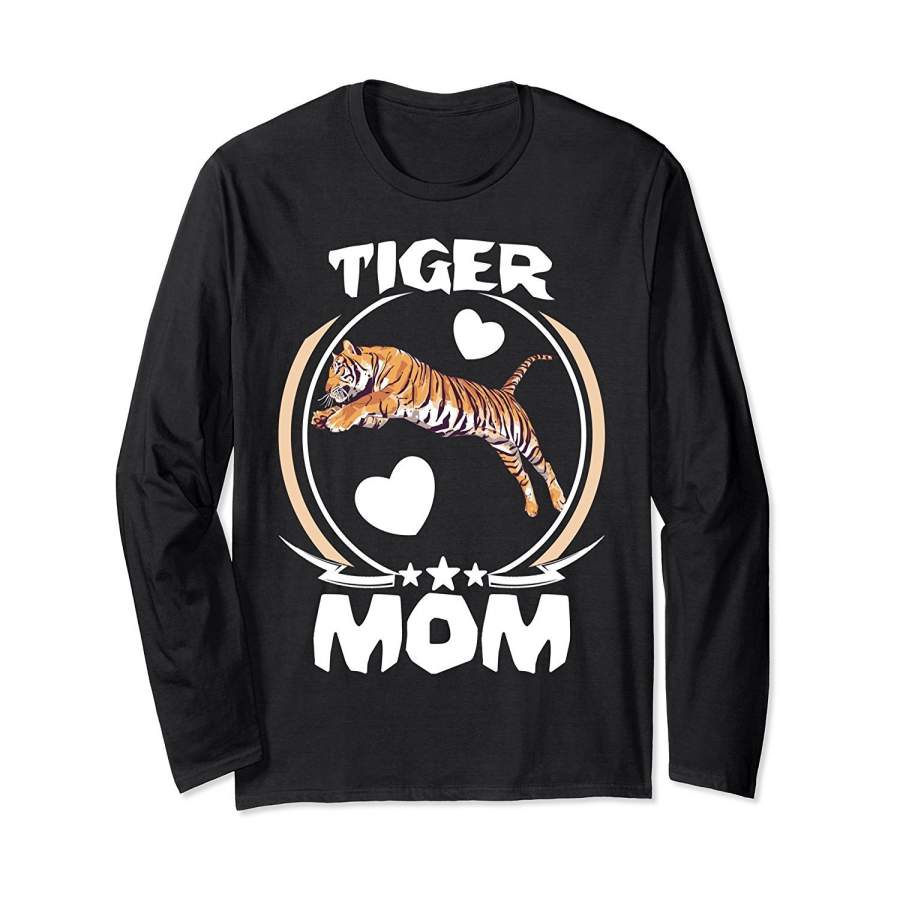 DTAShop DTA Tiger Mom Long Sleeve Shirt Mothers Day Gift For Animal Love