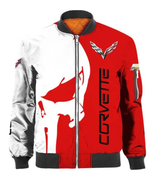 Bomber Jacket Chevrolet Corvette, Chevrolet 3D Spring Autumn, Mens Casual Jacket Vu28