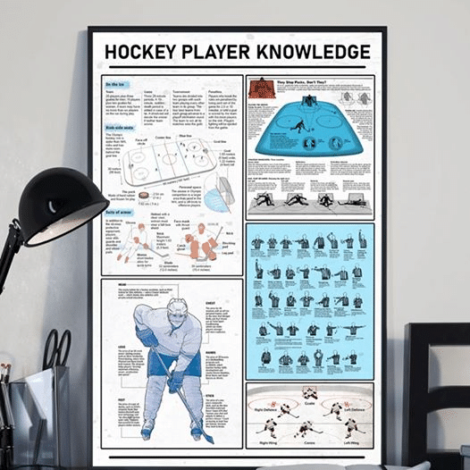 Hockey Player Knowledge For Men And Women Home Living Room Wall Decor Vertical Poster Canvas