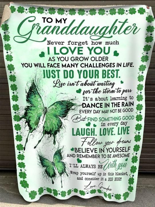 To My Granddaughter Never Forget How Much I Love You As You Grow Older You Will Face Many Challenges In Life Quilt Quilt Blanket