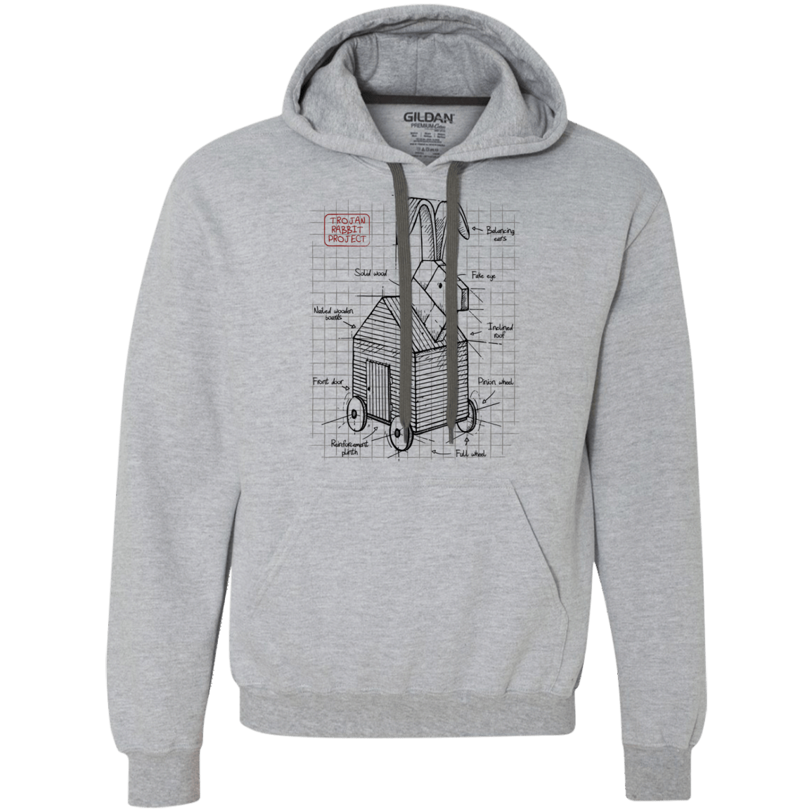 Trojan Rabbit Plan Premium Fleece Hoodie