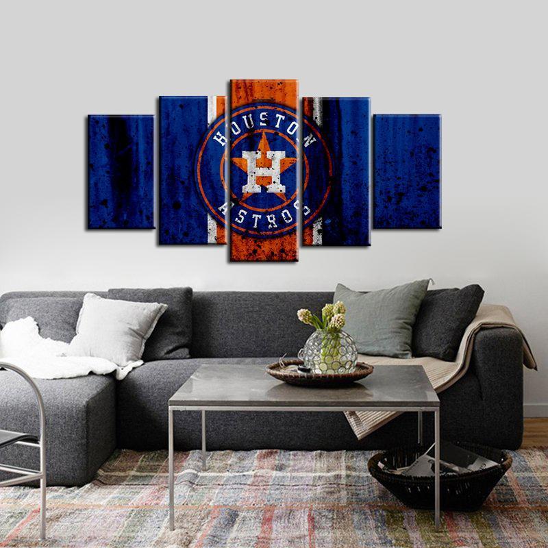 Houston Astros Rough Look Canvas