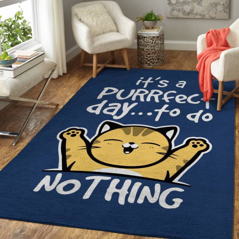 It’s a purrfect day to do nothing – Animals Area Rug Carpet