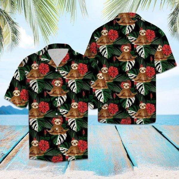 High Quality Hawaii Funny Sloth Meditating Shirts Ha43375