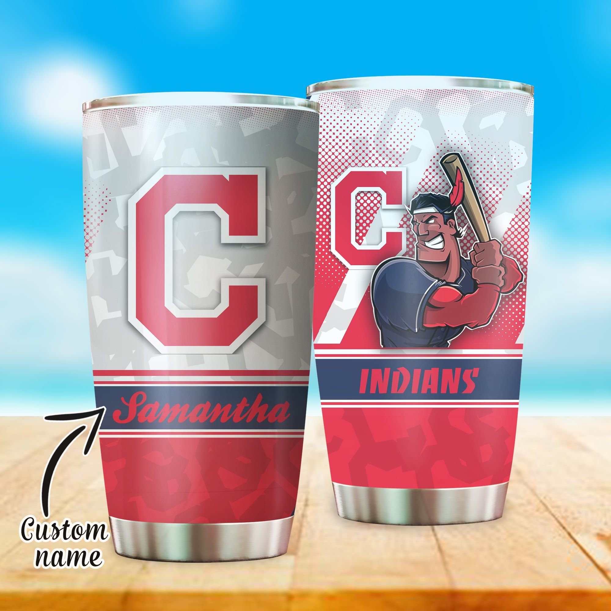 Cleveland Indians Custom Tumbler 202 L1MTH0540