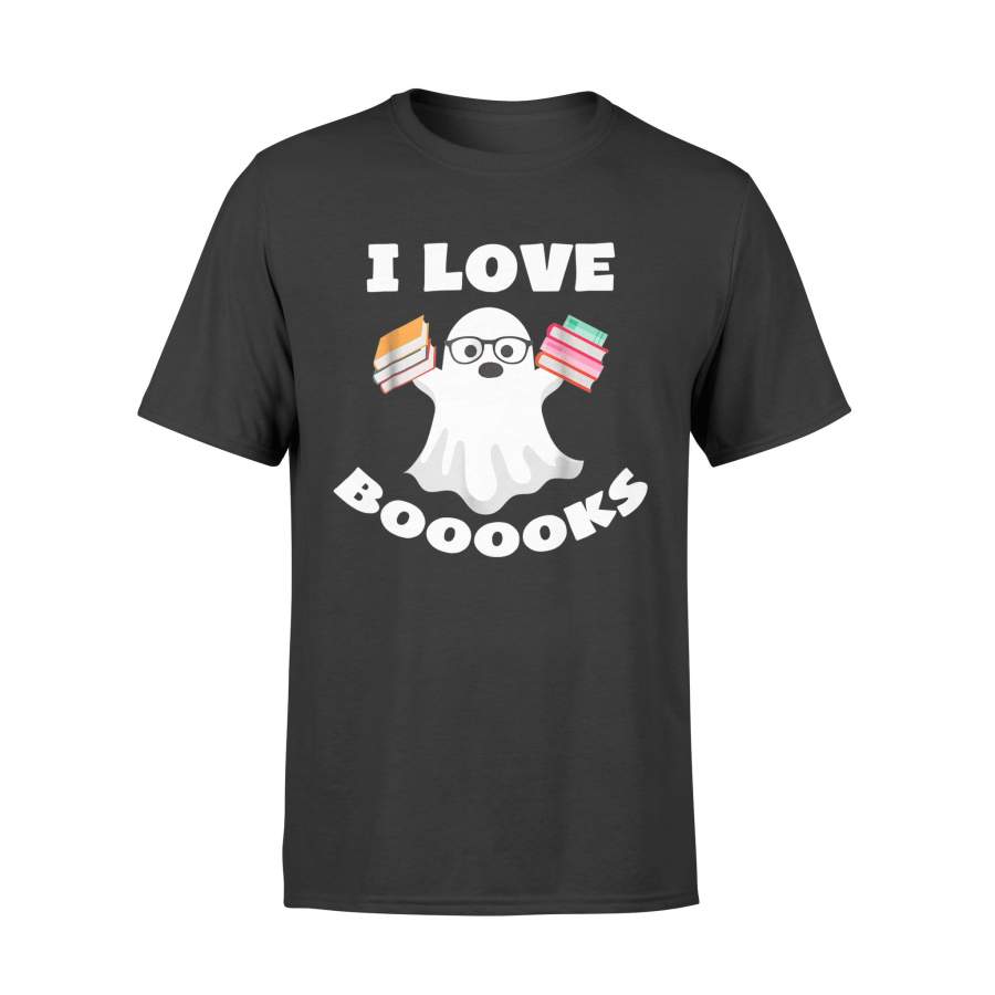 Halloween Book Ghost Pun T-Shirt Funny Librarian Gift – Standard T-shirt