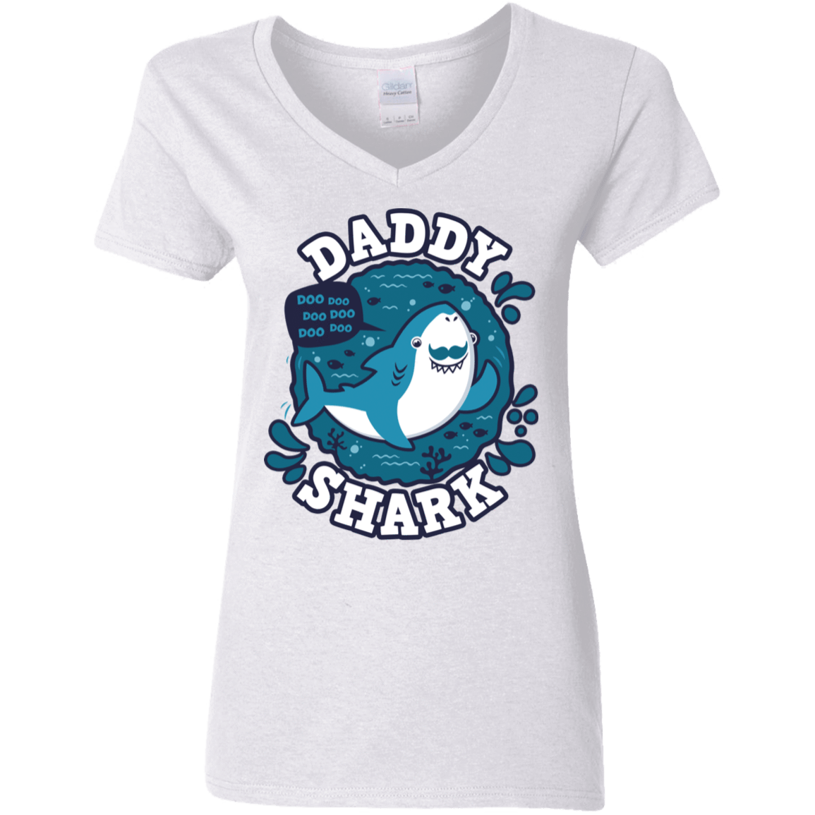 Shark Family Trazo – Daddy Women’S V-Neck T-Shirt