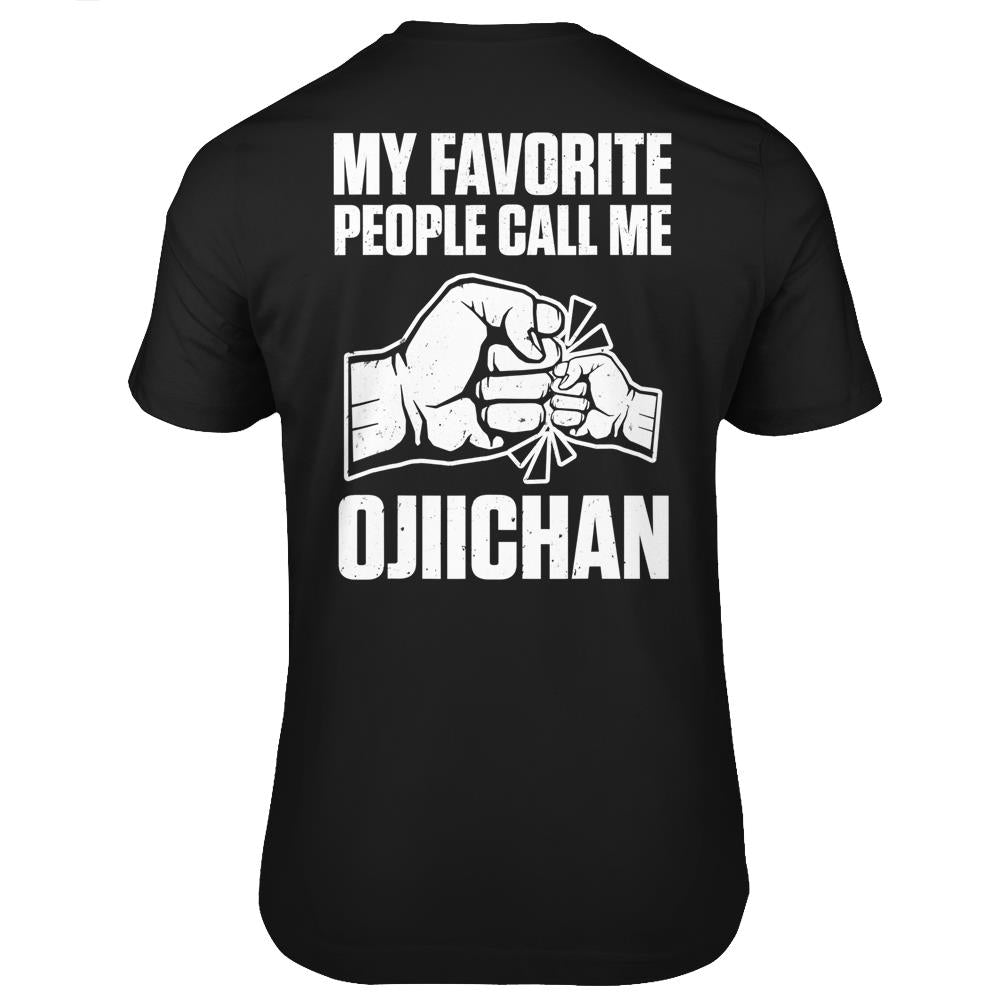 Mens My Favorite People Call Me Ojichan Japanese Grandpa Gift T Shirts Print On Back