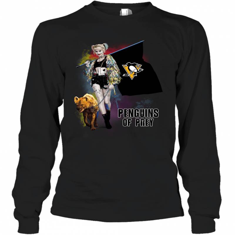 Harley Quinn flag Pittsburgh Penguins Of Prey Long Sleeve T-Shirt