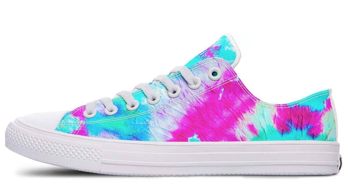 Tie Dye Candy Low Top Canvas Custom Shoes