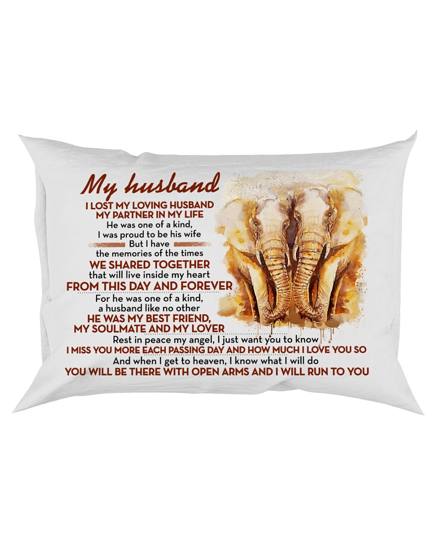 I Lost My Loving Husband Elephant Pillowcase