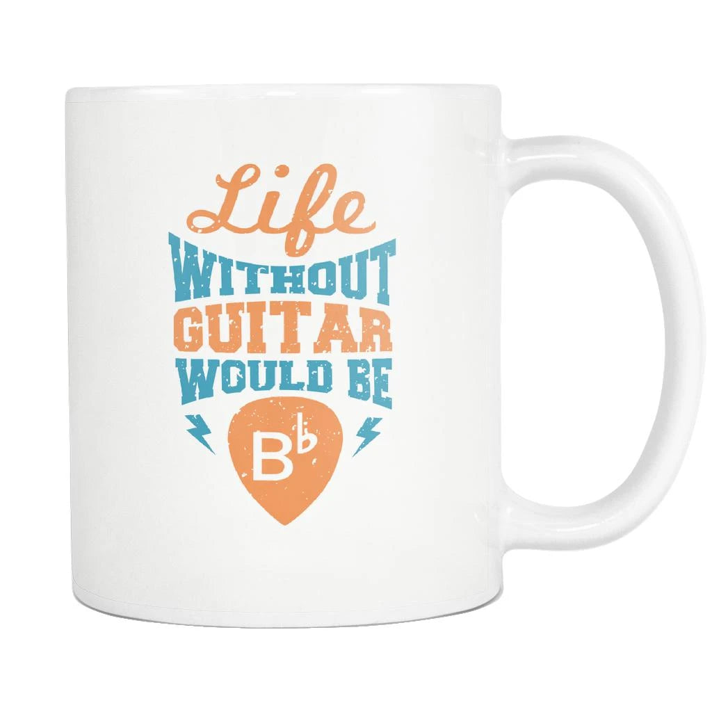 Life Without Guitar Funny Gift For Guitar Lovers White Mug