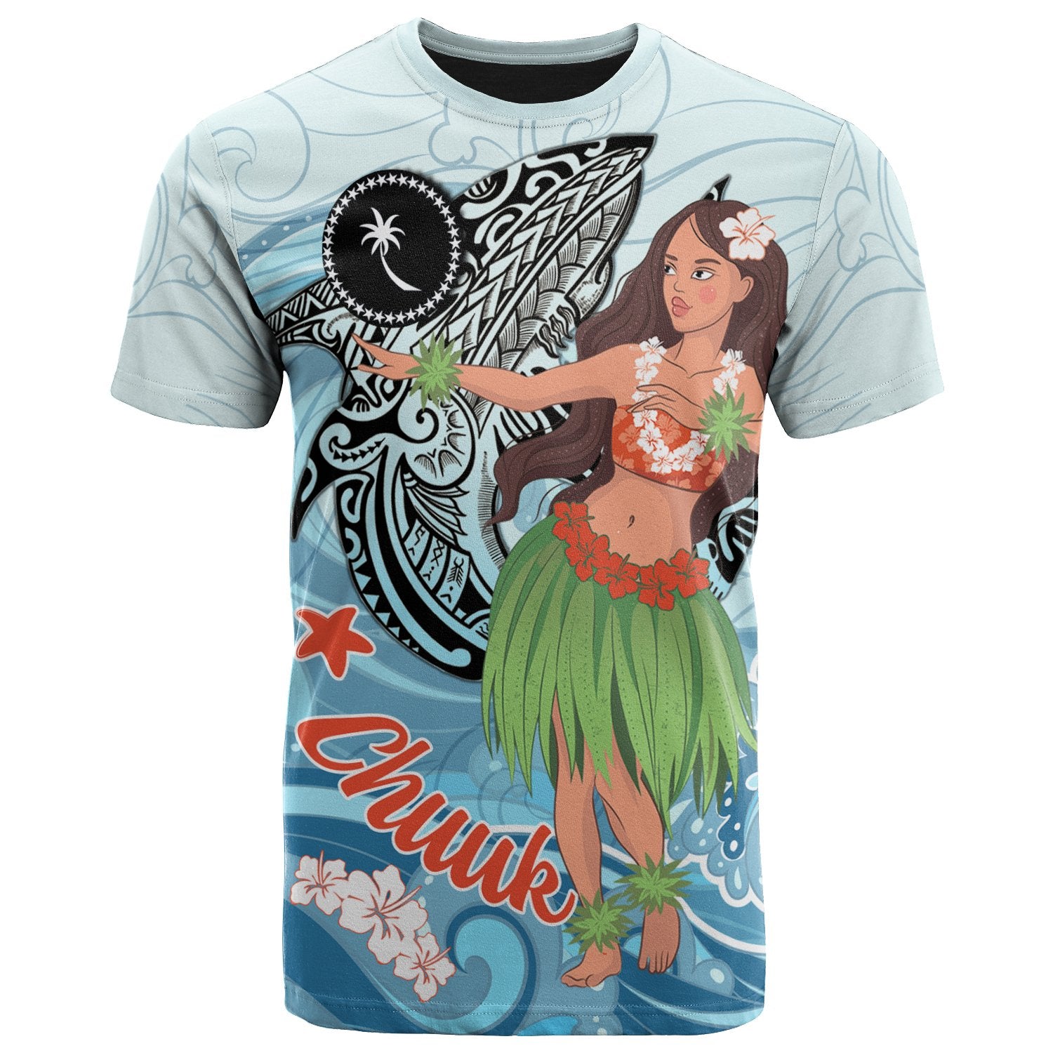 Chuuk T-Shirt – Polynesian Girls With Shark