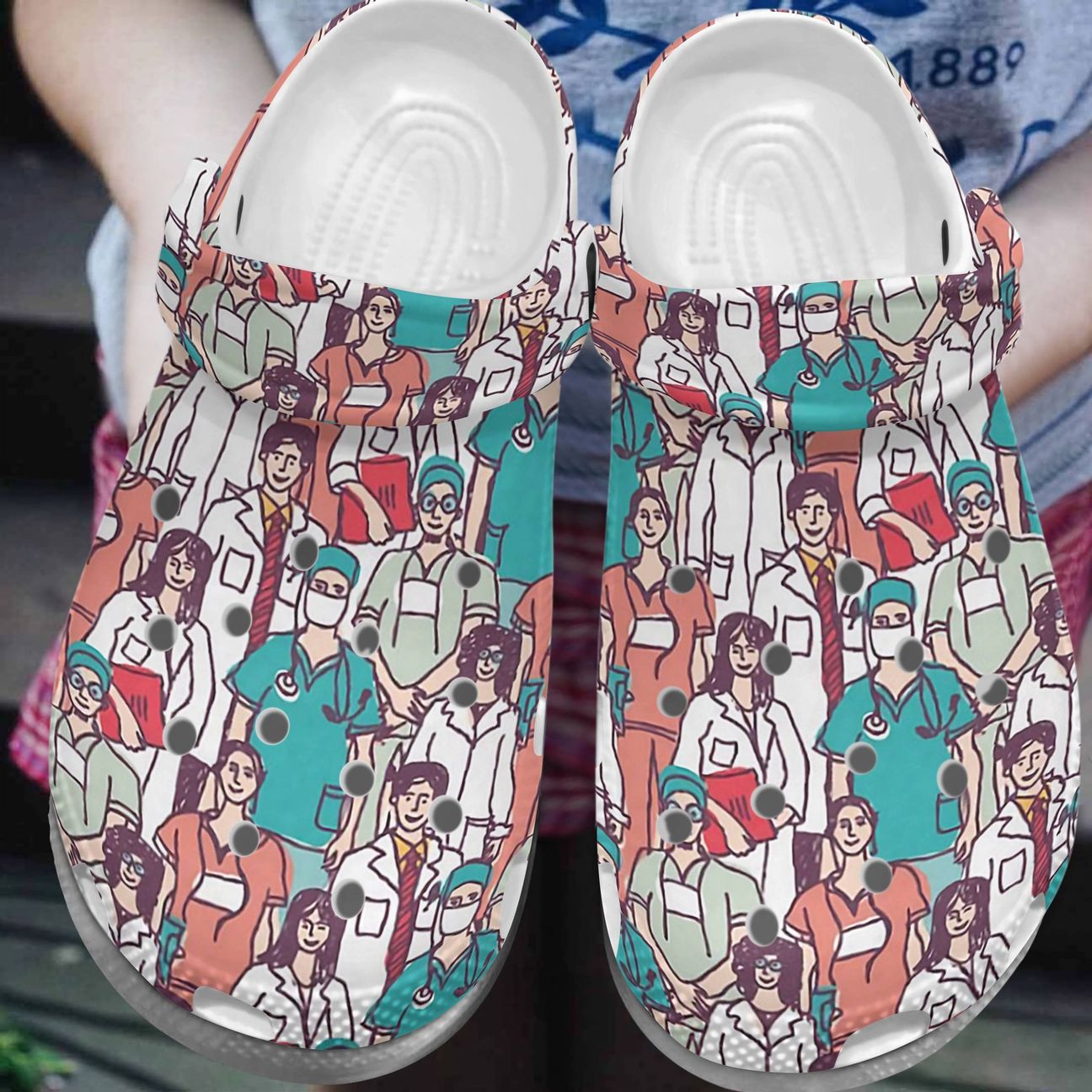 Nurse Personalize Clog, Custom Name, Text, Fashion Style For Women, Men, Kid, Print 3D Heroes