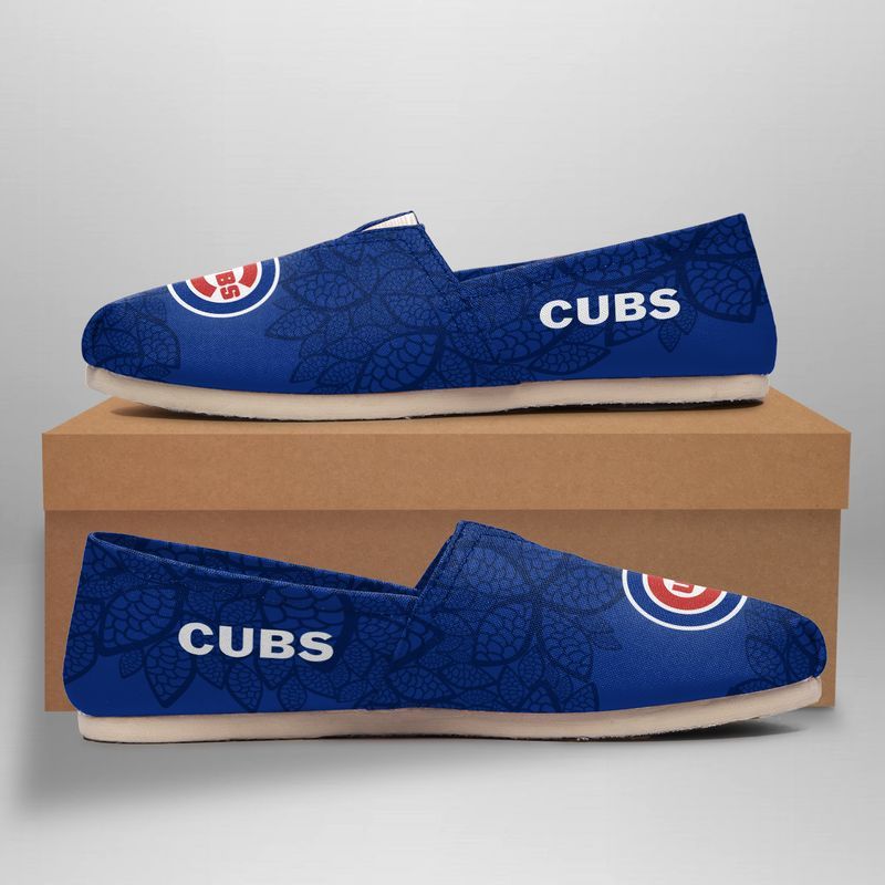 Topsportee Chicago Cubs Flower Lace Pattern Limited Edition Toms Slip On Shoes Nla014537