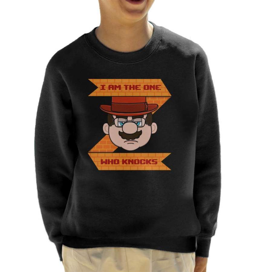 Super Mario I Am The One Who Knocks Breaking Bad Kid’s Sweatshirt