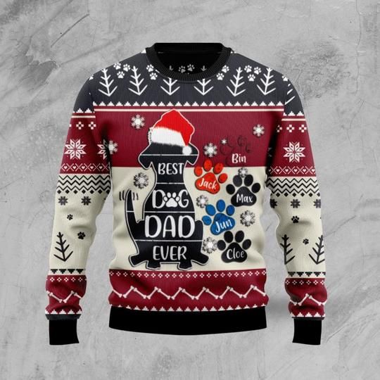 BEST DOG DAD EVER CHRISTMAS UGLY SWEATER  HN151293