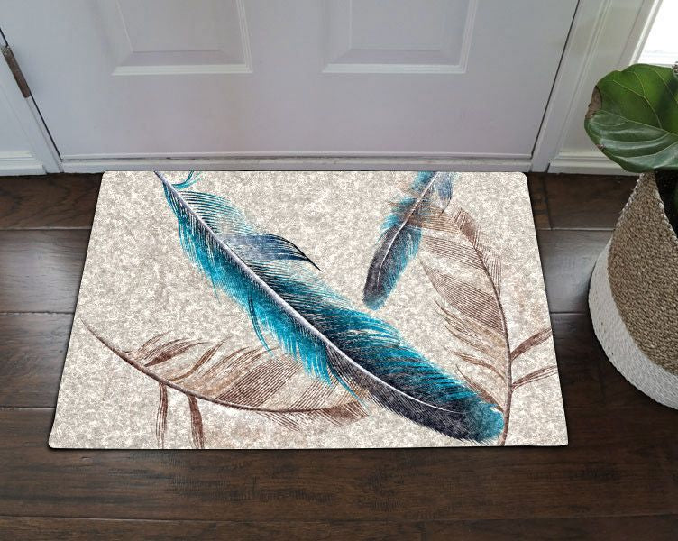 Apayprints – Feather Boho 3D All Over Printed Doormat