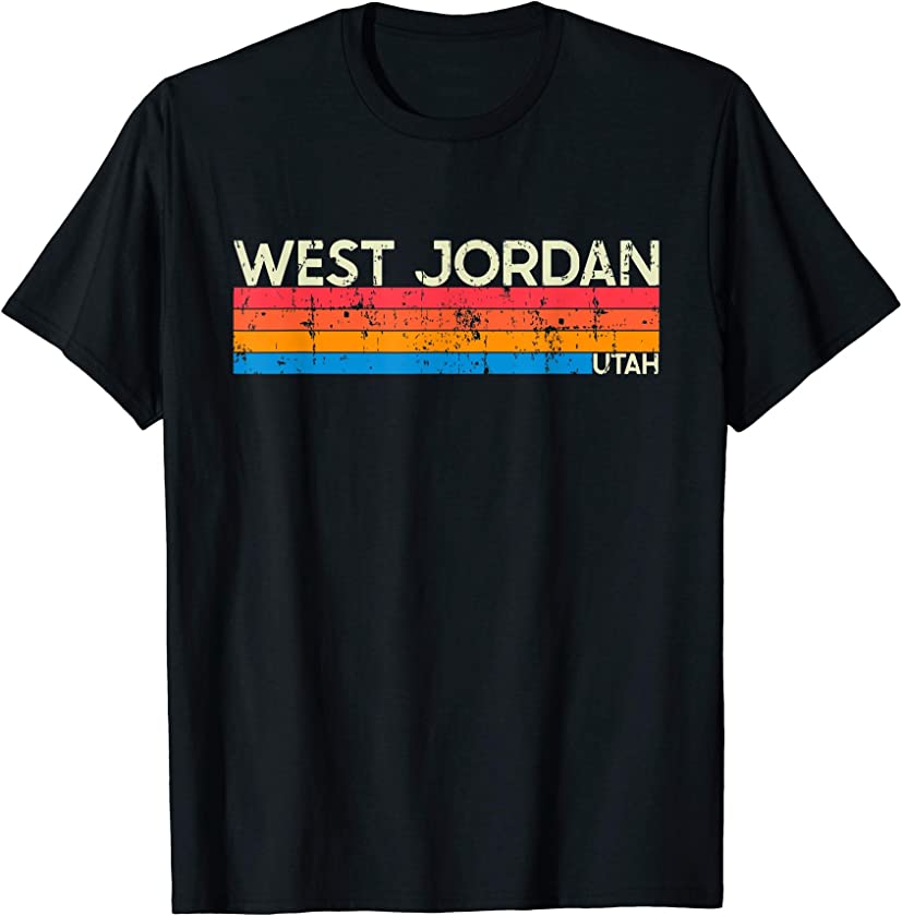 Vintage Retro West Jordan Utah Distressed Souvenir Gift T-Shirt