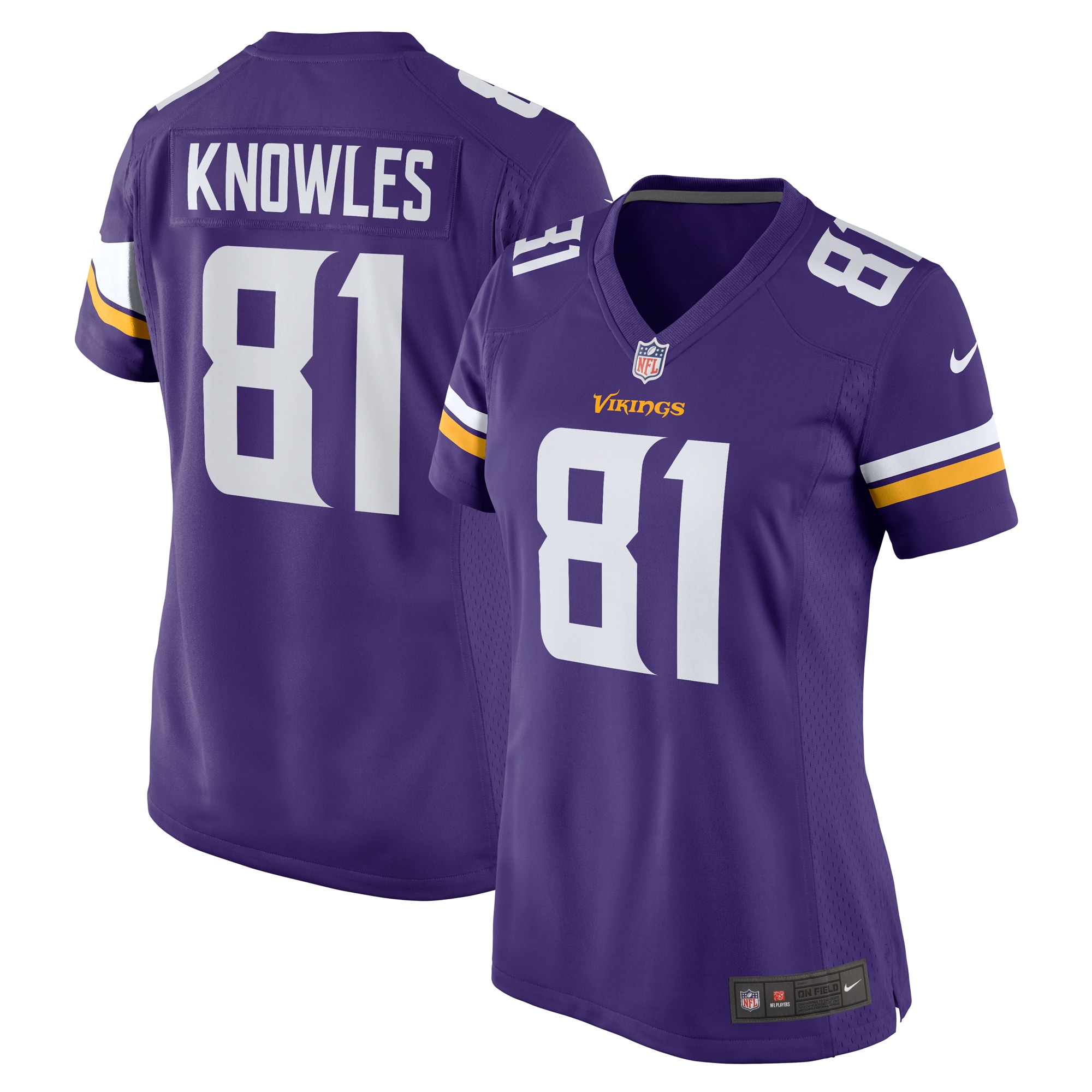 Malik Knowles Minnesota Vikings Women's Team Game Jersey – Purple