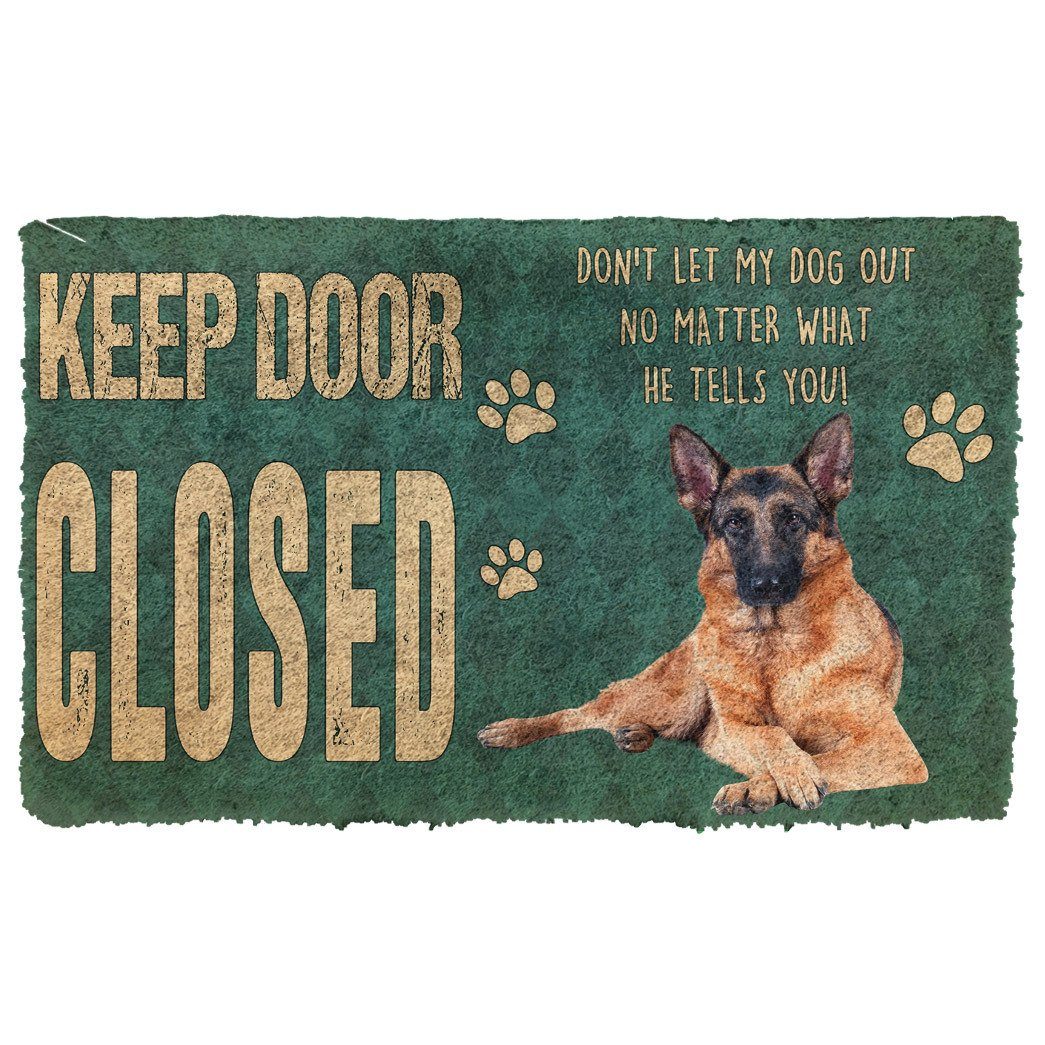 Gearhumans  Gearhuman 3D Keep Door Closed German Shepherd Dog Custom Gender Doormat